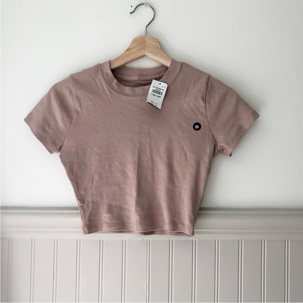 ⭐️ NEW Hollister XS Short Mauve 100% Cotton Crop Top